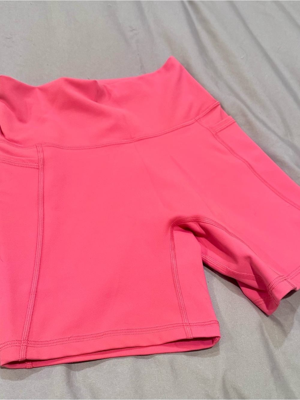 LSKD fusion Women's High-Rise Pink Shorts - Picture 2 of 7